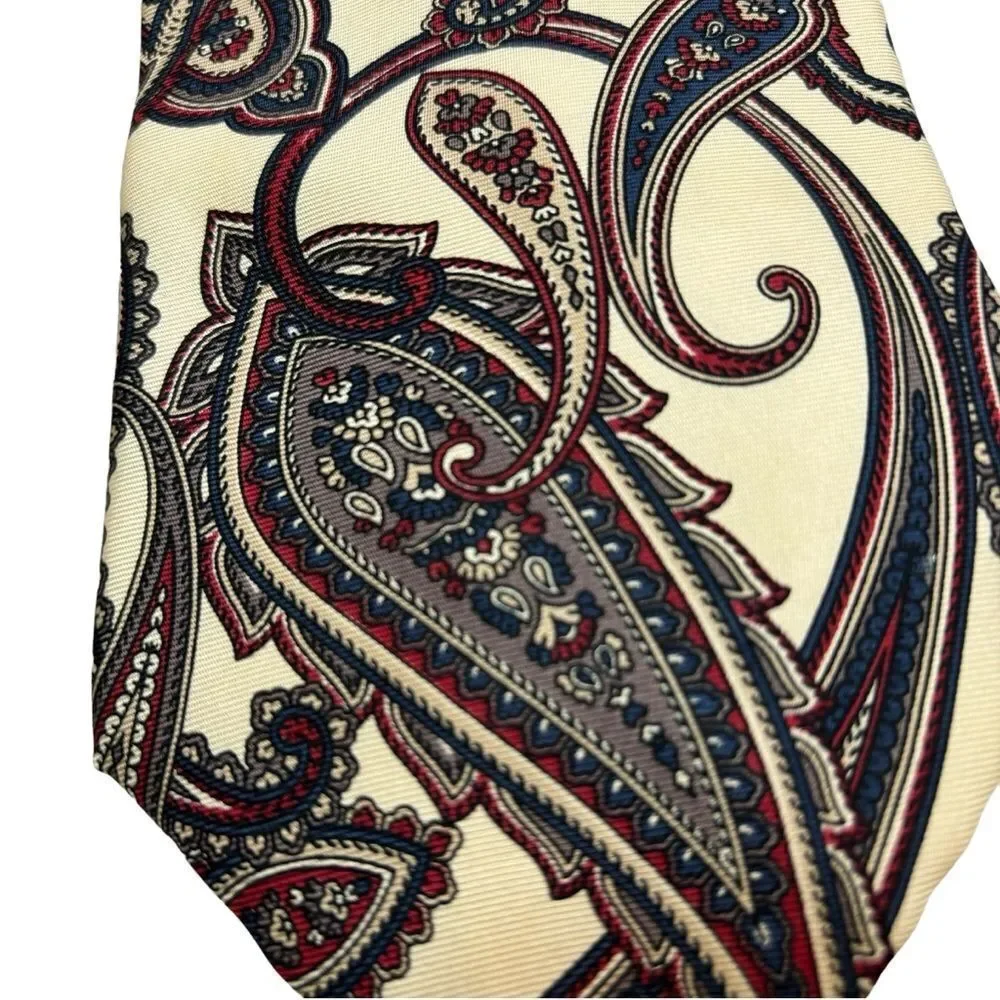Men’s Vintage Christian Dior 100% Silk Paisley Print‎ Tie